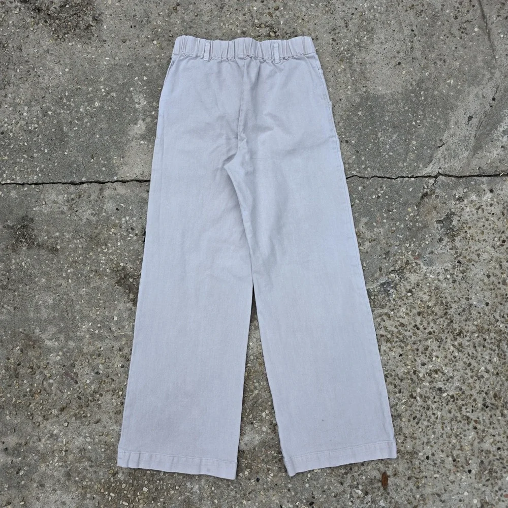 Young Fabulous Broke Ryker Pants Size Medium Beige Wide Leg Neutral Khaki Tan‎